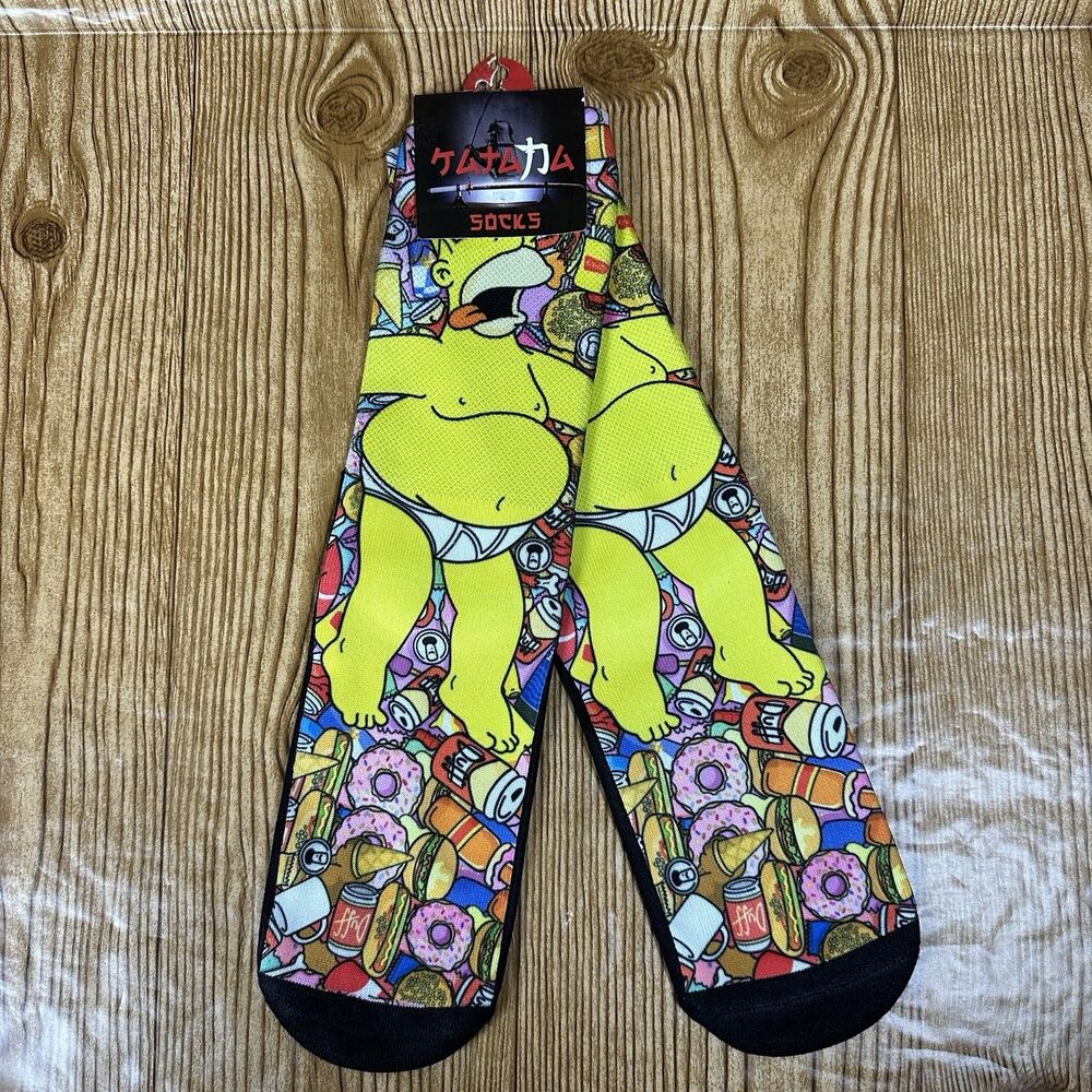 The Simpsons Crew Socks Homer Simpson One Size Midcalf Unisex - Picture 1 of 7